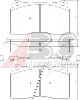 A.B.S. 37106 OE - Тормозные колодки, дисковые, комплект autospares.lv