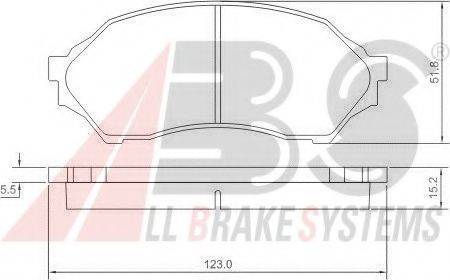 A.B.S. 37186 OE - Тормозные колодки, дисковые, комплект autospares.lv