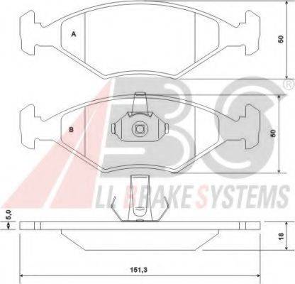 A.B.S. 37170 OE - Тормозные колодки, дисковые, комплект autospares.lv