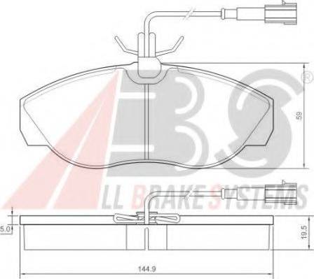 A.B.S. 37172 OE - Тормозные колодки, дисковые, комплект autospares.lv