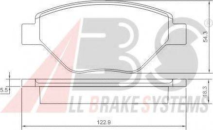 A.B.S. 37398 OE - Тормозные колодки, дисковые, комплект autospares.lv