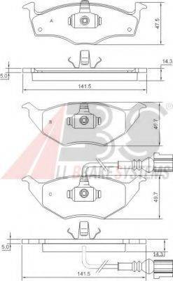 A.B.S. 37345 OE - Тормозные колодки, дисковые, комплект autospares.lv