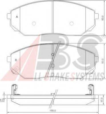 A.B.S. 37364 OE - Тормозные колодки, дисковые, комплект autospares.lv