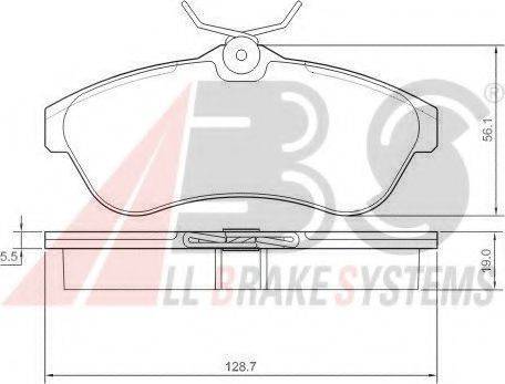 A.B.S. 37308 OE - Тормозные колодки, дисковые, комплект autospares.lv