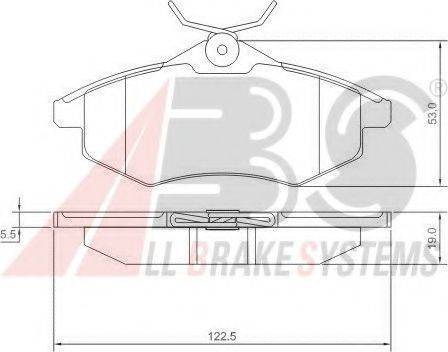 A.B.S. 37307 OE - Тормозные колодки, дисковые, комплект autospares.lv