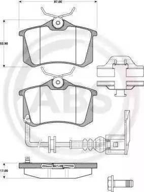 Remsa 263 10 - Тормозные колодки, дисковые, комплект autospares.lv