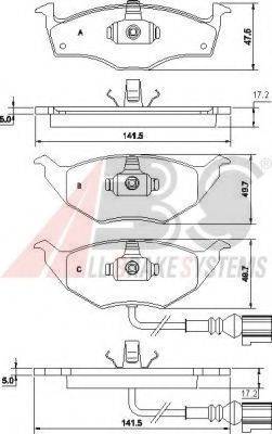 A.B.S. 37337 OE - Тормозные колодки, дисковые, комплект autospares.lv