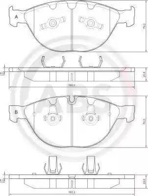 A.B.S. 37370 - Тормозные колодки, дисковые, комплект autospares.lv