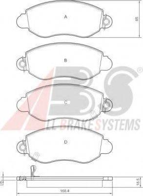 A.B.S. 37294 OE - Тормозные колодки, дисковые, комплект autospares.lv