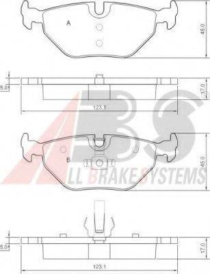 A.B.S. 37267 OE - Тормозные колодки, дисковые, комплект autospares.lv