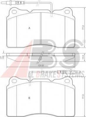 A.B.S. 37271 OE - Тормозные колодки, дисковые, комплект autospares.lv