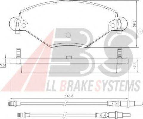 A.B.S. 37277 OE - Тормозные колодки, дисковые, комплект autospares.lv