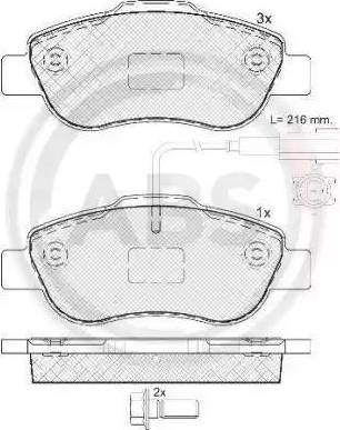 A.B.S. 37718 - Тормозные колодки, дисковые, комплект autospares.lv