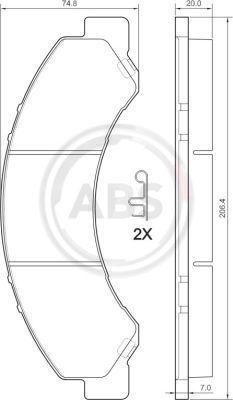 A.B.S. 37713 - Тормозные колодки, дисковые, комплект autospares.lv