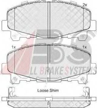 A.B.S. 37721 OE - Тормозные колодки, дисковые, комплект autospares.lv