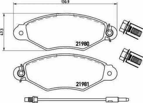 Remsa 64301 - Тормозные колодки, дисковые, комплект autospares.lv