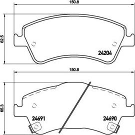 A.B.S. P83081 - Тормозные колодки, дисковые, комплект autospares.lv