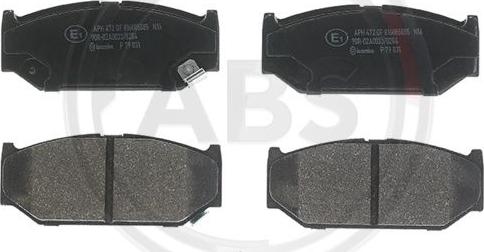 A.B.S. P79031 - Тормозные колодки, дисковые, комплект autospares.lv