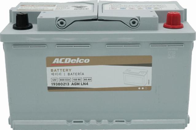 ACDelco 19380213 - Стартерная аккумуляторная батарея, АКБ autospares.lv