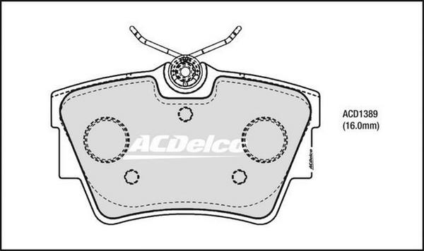 ACDelco ACD1389 - Тормозные колодки, дисковые, комплект autospares.lv