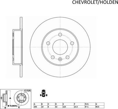 ACDelco ACDR816 - Тормозной диск autospares.lv