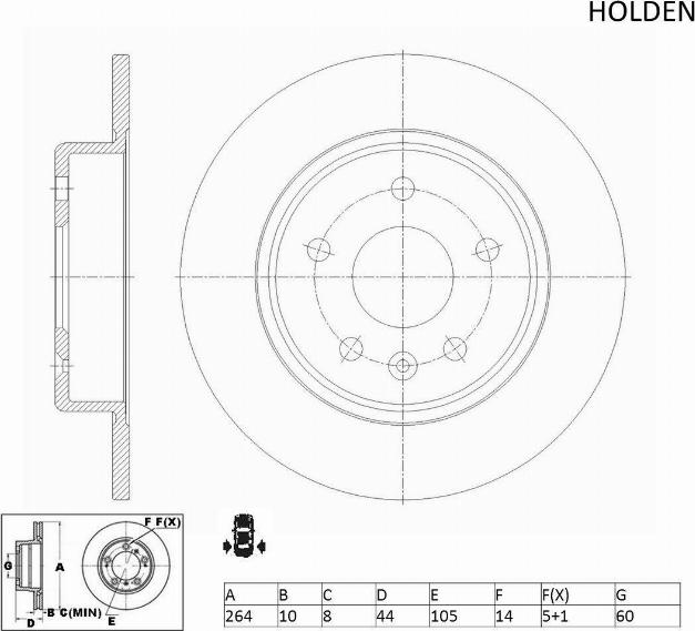 ACDelco ACDR3249 - Тормозной диск autospares.lv