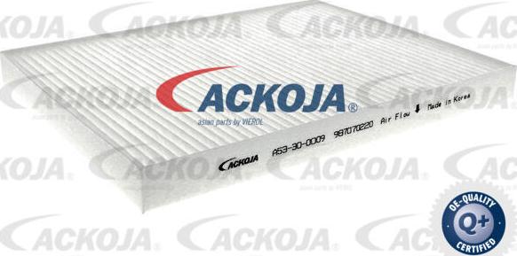 ACKOJA A53-30-0009 - Фильтр воздуха в салоне autospares.lv