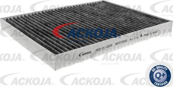 ACKOJA A53-31-0009 - Фильтр воздуха в салоне autospares.lv