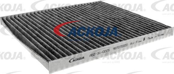 ACKOJA A52-31-0005 - Фильтр воздуха в салоне autospares.lv