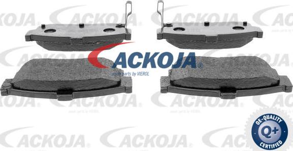 ACKOJA A38-0052 - Тормозные колодки, дисковые, комплект autospares.lv