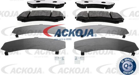 ACKOJA A37-0012 - Тормозные колодки, дисковые, комплект autospares.lv