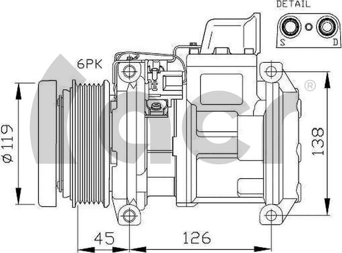 ACR 134427R - Компрессор кондиционера autospares.lv