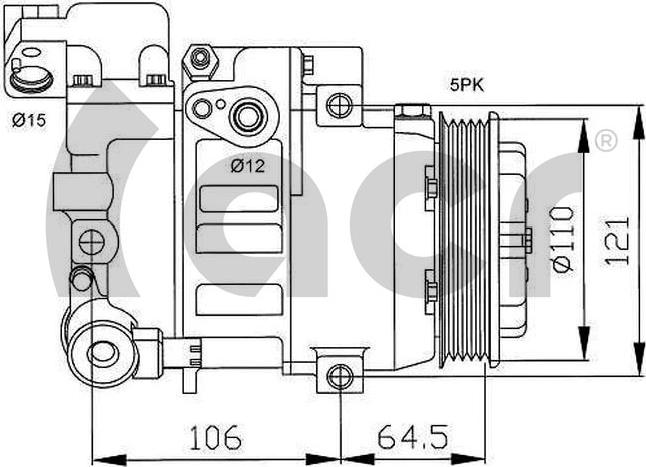 ACR 134476 - Компрессор кондиционера autospares.lv