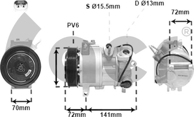 ACR 134649 - Компрессор кондиционера autospares.lv