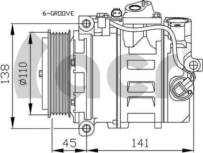 ACR 134368G - Компрессор кондиционера autospares.lv