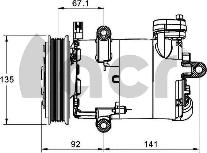 ACR 135148R - Компрессор кондиционера autospares.lv