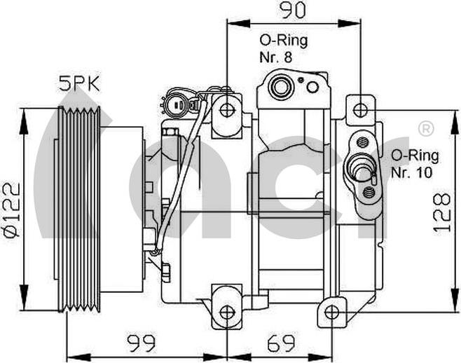 ACR 135242R - Компрессор кондиционера autospares.lv