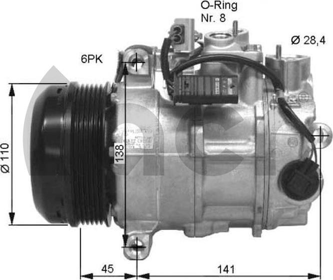 ACR 135256G - Компрессор кондиционера autospares.lv