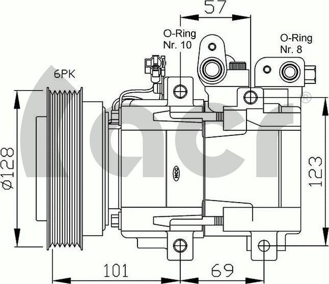 ACR 135207R - Компрессор кондиционера autospares.lv