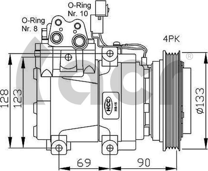 ACR 135224G - Компрессор кондиционера autospares.lv