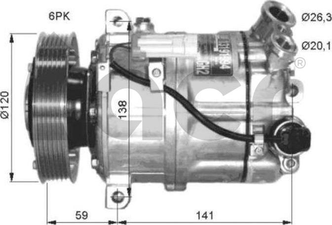 ACR 130635R - Компрессор кондиционера autospares.lv