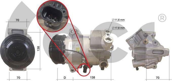 ACR 130380G - Компрессор кондиционера autospares.lv