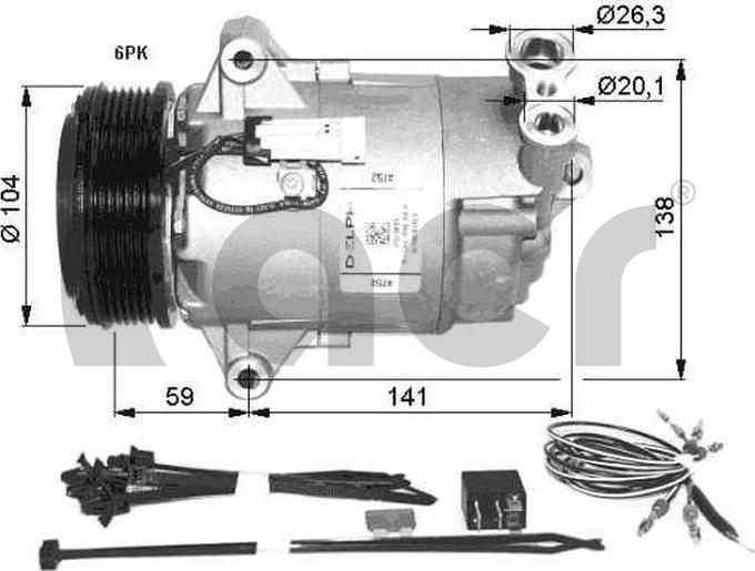 ACR 133150R - Компрессор кондиционера autospares.lv