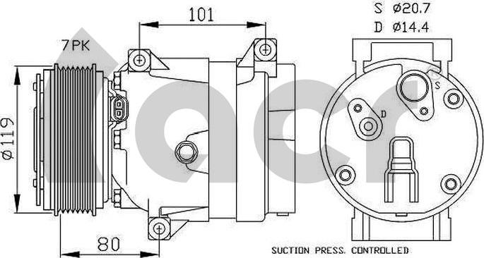 ACR 133151 - Компрессор кондиционера autospares.lv