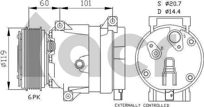 ACR 133102R - Компрессор кондиционера autospares.lv