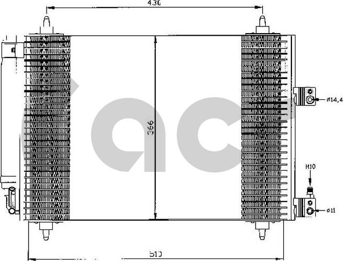 ACR 300490 - Конденсатор кондиционера autospares.lv