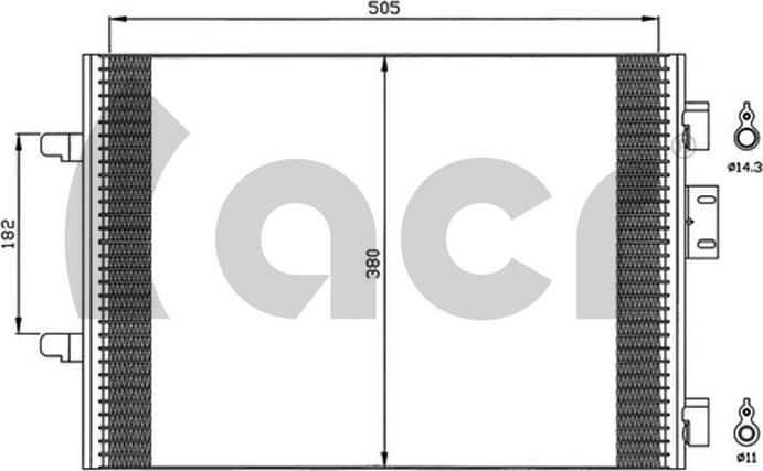 ACR 300593 - Конденсатор кондиционера autospares.lv