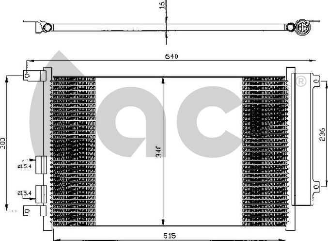 ACR 300541 - Конденсатор кондиционера autospares.lv