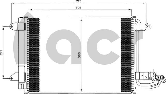 ACR 300561 - Конденсатор кондиционера autospares.lv
