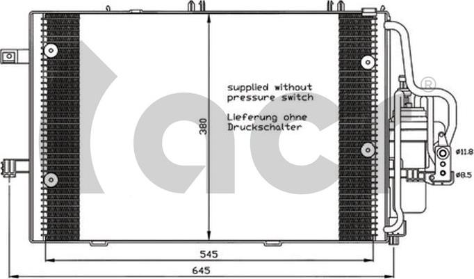 ACR 300588 - Конденсатор кондиционера autospares.lv